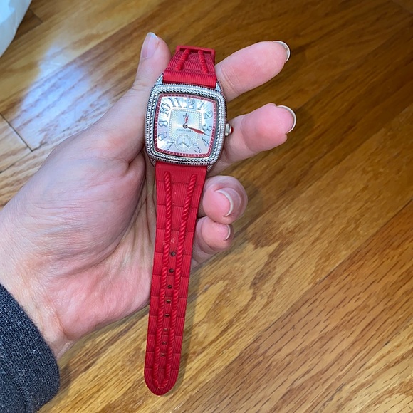 Judith Ripka Silicone Band Dual Time Watch - Picture 3 of 9